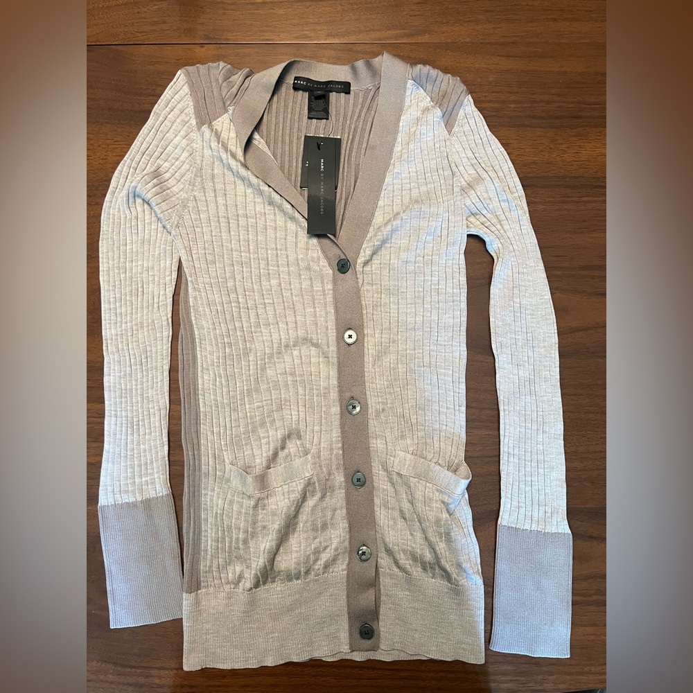 🆕 BNWT Marc By Marc Jacobs Silk Blend Cardigan Sweater